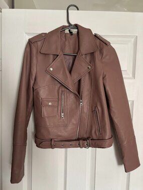Faux leather biker jacket by Noisy May